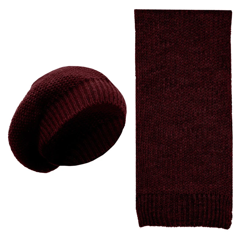 ست کلاه و شال گردن بافتنی مدل فرانسوی