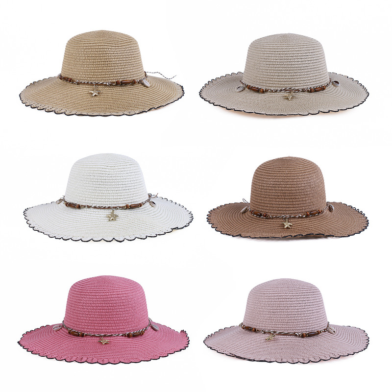 کلاه حصیری مدل دریا طرح لبه دالبری