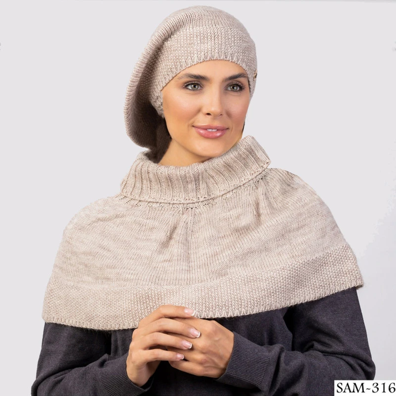 ست کلاه و شال گردن بافتنی سام مدل 316