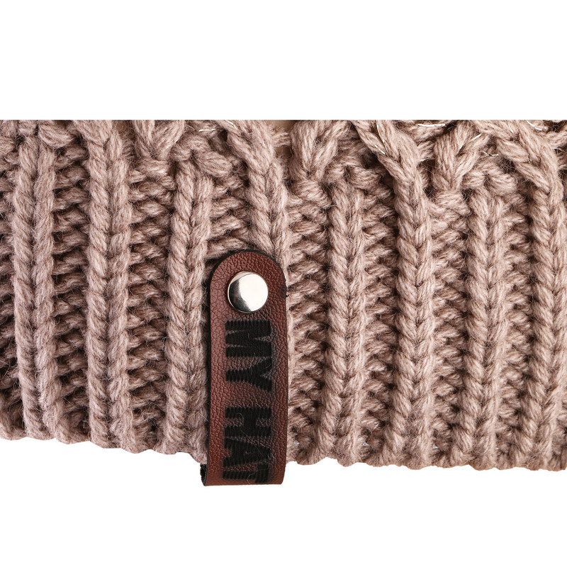 ست کلاه و شال گردن بافتنی فرانسوی لمه