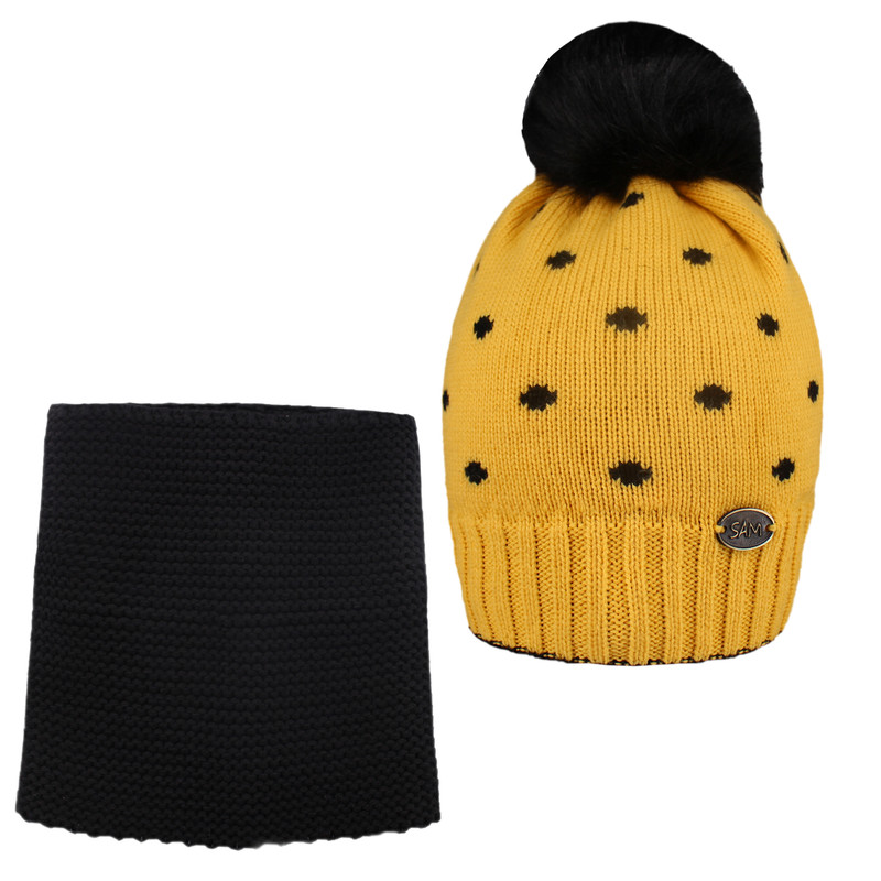 ست کلاه و شال بچگانه بافتنی سام 206