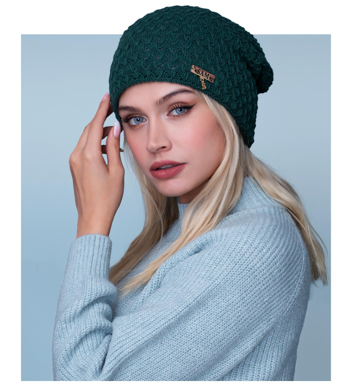 کلاه بافتنی سام داخل خز سگک دار 543