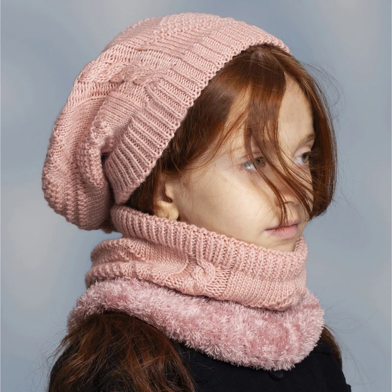 ست شال و کلاه بچگانه داخل خز سام 435