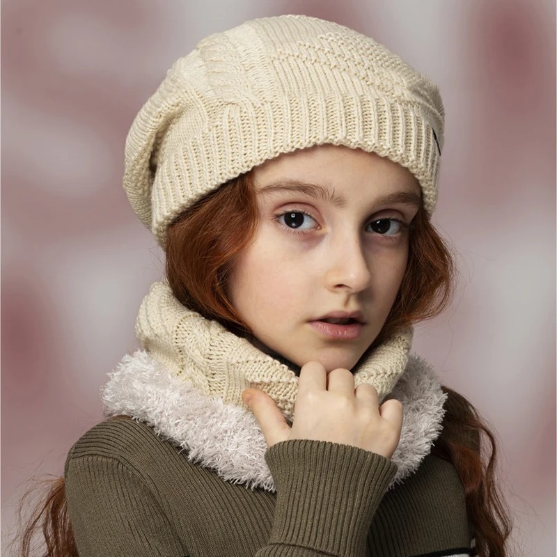 ست شال و کلاه بچگانه داخل خز سام 435