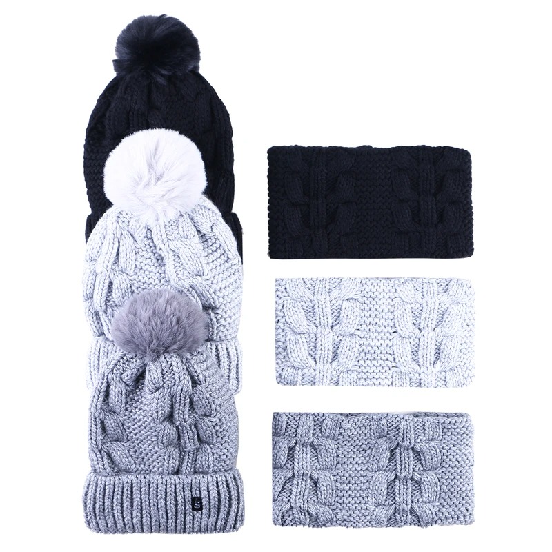 ست شال و کلاه بافتنی سام داخل خز 502