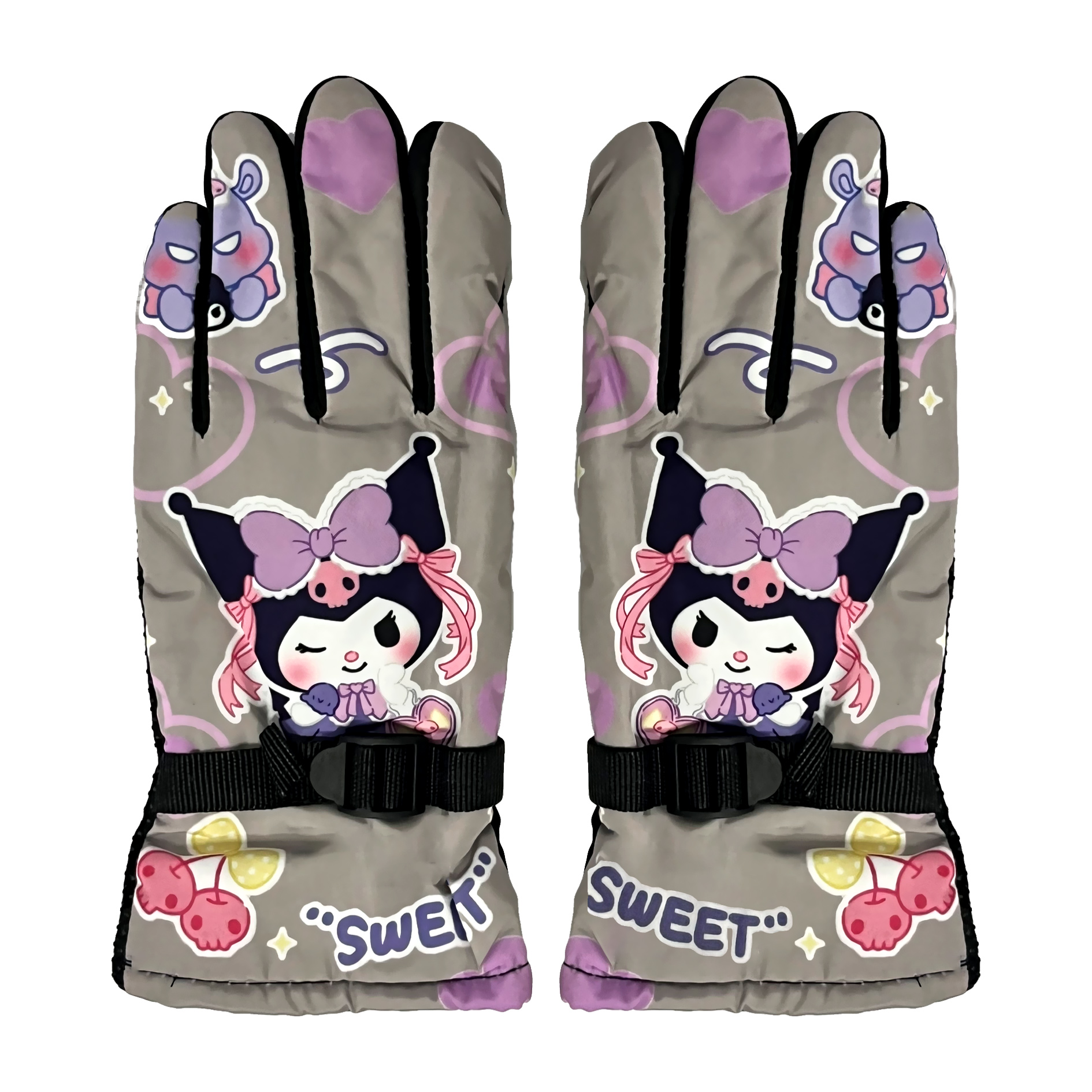 دستکش بچگانه شمعی ضد آب آستر خز کرومی