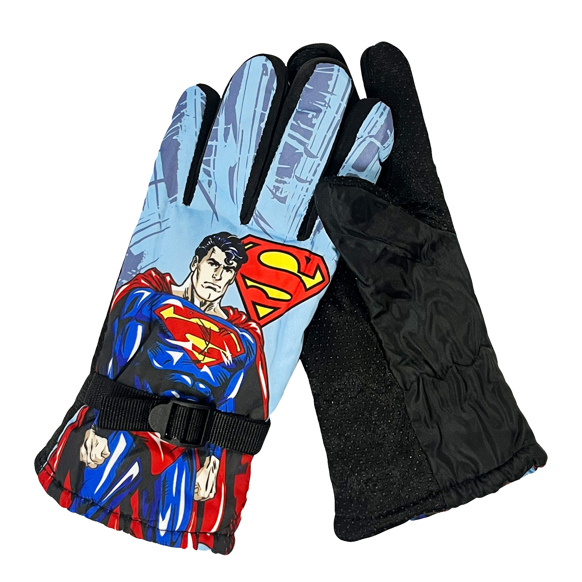 دستکش بچگانه شمعی ضد آب آستر خز سوپرمن